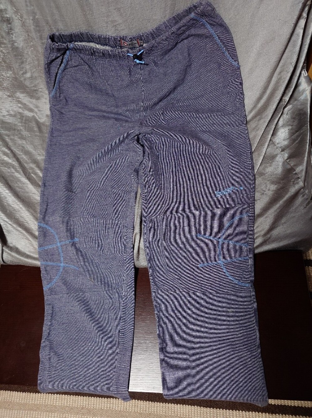 Extremely Rare Mecca Heather Navy Men's Jogger Pants with Light Blue Stitching